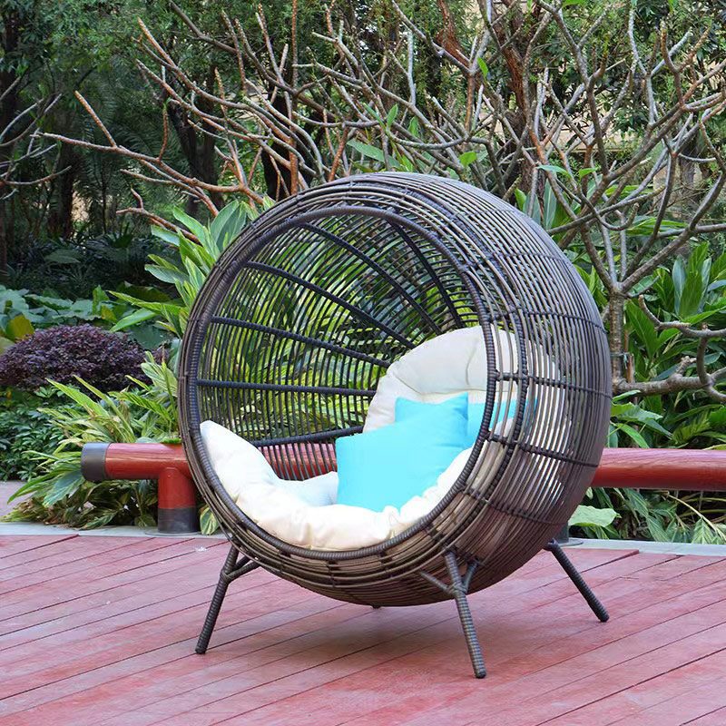 Plastic Rattan Furniture Hanging Basket Swing Chairs for Outdoor Garden Swings chair
