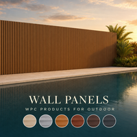 Panneau mural WPC moderne pour la décoration de hall d'hôtel, panneaux muraux extérieurs, revêtement composite imperméable, panneau de bardage pour appartement