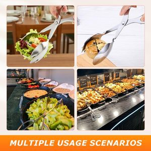 ที่คีบอาหารสแตนเลสแบบหนาพิเศษ สำหรับทำอาหาร ขนมปัง สลัด และเสิร์ฟอาหาร - Product Image 2