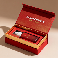 Boîte magnétique personnalisée et boîte cadeau orange pour ensemble de soins de la peau et emballage de luxe en papier épais