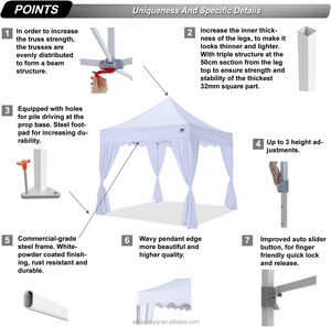 Pour ABCCANOPY 10x10FT moderne <span class=keywords><strong>blanc</strong></span> Premium instantané Pop up auvent tente avec rideau pour événements en plein air - Product Image 4