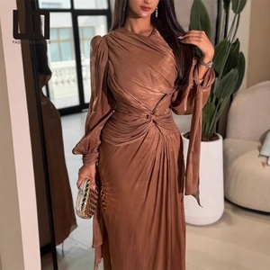 chinese dress ladies Arabic Dress for Women Wedding Guest Muslim Dubai Fashion Kaftan Long  Sleeve Maxi Abaya Dress Party Wear Outfit Casual Girls Islamic Arab Kaftan  Prayer Eastern Attire Pink at Amazon Women's Clothing store main image 1
