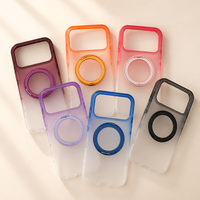 Coque de téléphone antichoc pour iPhone 17 Pro Max, couleur dégradée, support magnétique rotatif, protection givrée contre les chutes, logo personnalisé OEM