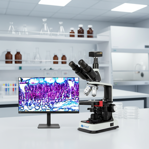 EOC 1600x2K résolution trinoculaire biologique <span class=keywords><strong>USB</strong></span> ordinateur PC laboratoire étudiant étude LED Source de lumière utilisation optique optimale <span class=keywords><strong>Microscope</strong></span> - Product Image 1