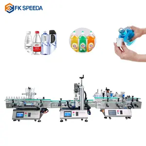 Bottle vial filling and labeling production line vial capping filling and sealing line unit