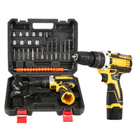 Ensemble de perceuse sans fil, kit combiné 24 pièces, tournevis lithium-ion 12V 21V, réversible, deux vitesses, avec 2 batteries et chargeur