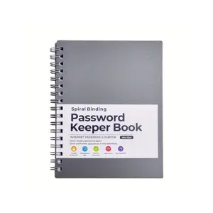 Caderno espiral A6 Password caderno de PVC plástico capa diário bloco de notas com logotipo em relevo