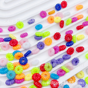 ลูกปัดฟลายวีลโดปามีนทรงฟักทอง ขนาดกลาง ทำจากพลาสติกเรซิ่น สำหรับงาน DIY เครื่องประดับตกแต่งผมและเสื้อผ้า - Product Image 1