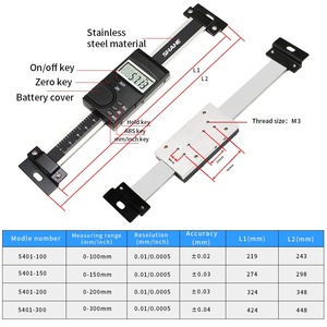 0-100 mét/4 ''chất lượng cao dọc kỹ thuật số tuyến tính quy mô với kỹ thuật số readout <span class=keywords><strong>DRO</strong></span> hiển thị điện tử tuyến tính quy mô - Product Image 2