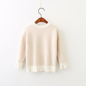 Shopping en ligne Mode enfantine Coréenne Motif tricoté Fait main Pulls à ourlet incurvé - Product Image 2