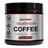 Poudre de café aux champignons avec extrait de Crinière de lion, Chaga, Cordyceps et Reishi pour le bien-être quotidien