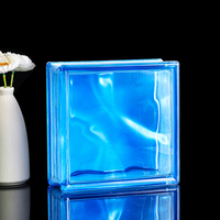 Blocs de verre creux de couleur personnalisée Briques de cristal carrées pour les murs de fond