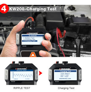 Probador de batería de coche KONNWEI 100-2000 CCA para batería de gel EFB <span class=keywords><strong>AGM</strong></span> de plomo ácido de litio - Product Image 4