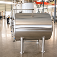 Cuve à bière horizontale isolée monocouche en acier inoxydable de 100L à 50000L pour le stockage de la bière
