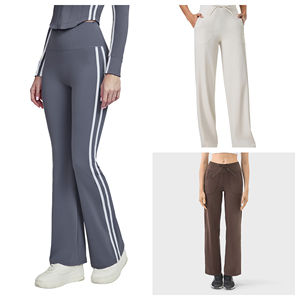 Pantalones Casuales de <span class=keywords><strong>Mujer</strong></span>, Estilo Minimalista, Corte Recto, Cintura Holgada, Pierna Ancha, Transpirables, para Primavera y Otoño - Product Image 6