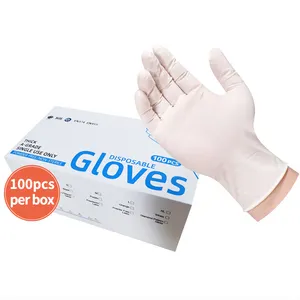 Gants jetables en latex fabricant de gants d'examen sans poudre en boîte