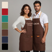 Nouvel Tablier Personnalisable 2026 avec Logo et Couleurs, Réglable avec Poches, Uniforme de Travail Professionnel pour Cuisine, Cadeau Promotionnel pour Restaurants