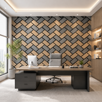 Panel Acústico de Pared con Reducción de Ruido, Diseño 3D, MDF PET, Insonorizante, Decorativo, de Primera Calidad