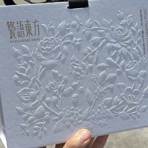 Luxury Rigid Gift <b>Box</b> With Handle Custom Embossed <b>Floral</b> Paper Packaging <b>Box</b> For Porcelain Tea Jewelry Gift - Product Image 4