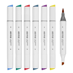 <span class=keywords><strong>Marcadores</strong></span> de Punta Doble Profesionales IERS 106BR, Punta Suave/Biselada, Secado Rápido y a Base de Alcohol para Dibujo y Arquitectura, Embalaje Suelto - Product Image 5