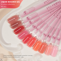 Gel Constructeur pour Ongles en Gros, 12 Couleurs, pour Extension d'Ongles, Gel Polish Rapide à Dissoudre