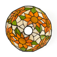 Abat-jour tournesol 8 pouces remplacement seulement Tiffany vitrail abat-jour rétro lampe florale pour suspension lampadaires