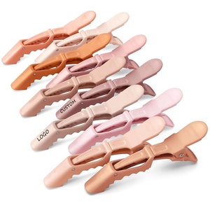 Pinzas para el Cabello con Logotipo Personalizado, Color <span class=keywords><strong>Caramelo</strong></span>, para Peluquería y Maquillaje, Pinza <span class=keywords><strong>de</strong></span> Pico <span class=keywords><strong>de</strong></span> Pato Duradera para Mujer - Product Image 2