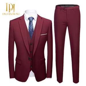 Novo Conjunto de Terno Slim Fit Sob Medida para Reuniões de Negócios Formais, <span class=keywords><strong>Blazer</strong></span> de Luxo e Calças para Vestuário Masculino e Casamentos - Product Image 5