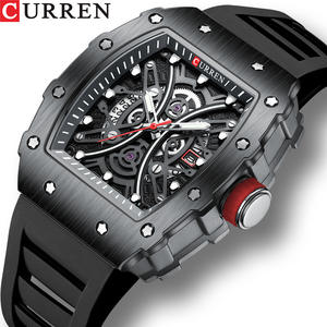 Nouveau CURREN mode montres de sport carré creux Design montres à Quartz Auto Date montre 8438 - Product Image 2