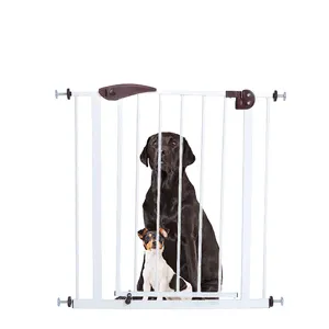 Grosir berdiri bebas indoor gate-Gerbang Plastik Pet Berdiri Bebas Gerbang Anjing Peliharaan Dapat Diperbesar Kualitas Tinggi