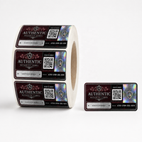 Etiqueta de Seguridad Personalizada Premium con Código QR y Holograma, con Autenticación por Rasca y Raya para Embalaje de Vino y Cosméticos