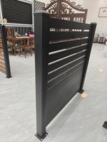Para Protección y Seguridad, Valla de Privacidad de Aluminio Negra, Fácil de Montar sin Excavar, Panel Plano Horizontal