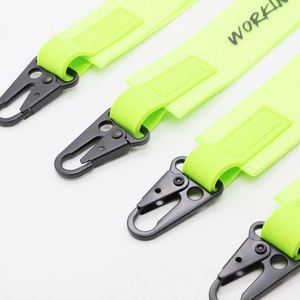 Custom Heavy Duty Olecranon Buckles & High-Visibility Neon Webbing Wristlets Bulk Personalized Metal Hook Tactical Key Straps - Product Image 2