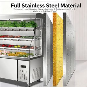 Vetrina Refrigerata Commerciale di Alta Qualità per Ristorante Malatang, Espositore <span class=keywords><strong>a</strong></span> Doppia Temperatura, Frigorifero e Congelatore - Product Image 6