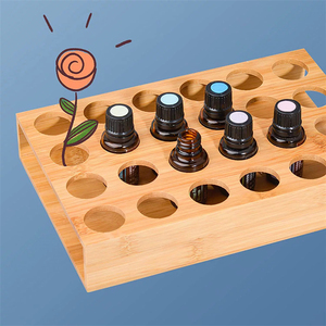 Venta caliente de madera de <span class=keywords><strong>pino</strong></span> lápiz labial organizador caso soporte personalizar cosmético acabado caja madera aceite esencial titular - Product Image 4