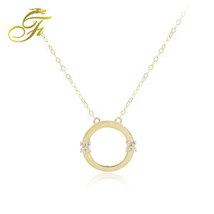 Bộ Trang Sức Chuỗi Vòng Cổ Vàng Trơn <span class=keywords><strong>Dubai</strong></span> <span class=keywords><strong>18K</strong></span> Nhiều Kiểu Để Làm Trang Sức Vòng Cổ Vòng Cổ Zircon - Product Image 1