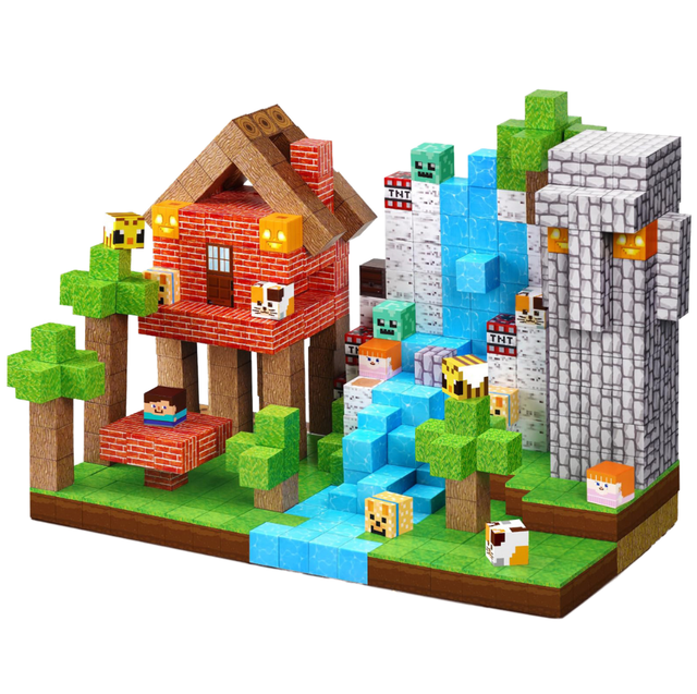 Paico Kids Magnetic Plastic Blocks Build Mine World for Portal Set Building Blocks STEM Sensory Outdoor Toy