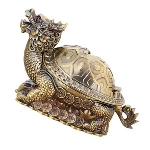 Posacenere Europeo Retrò a Forma di Tartaruga Drago, Creativo e di Tendenza, Sferico in Metallo Multifunzionale per Ufficio, Casa e Soggiorno con Coperchio - Product Image 4