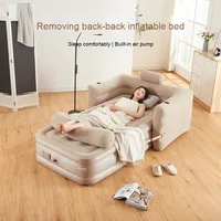 Matelas de camping gonflable Yutang pour couple, style épaissi, avec pompe à air automatique, surélevé et pliable