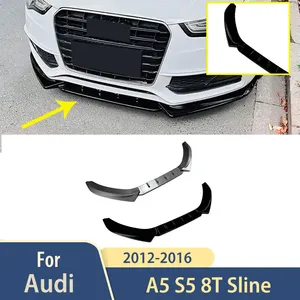 สปอยเลอร์กันชนหน้า สำหรับ A5 S5 8T Sline ปี 2012 ถึง 2016 ชุดแต่งดิฟฟิวเซอร์ สปลิตเตอร์ บอดี้คิท ฝาครอบกันชน ชิ้นส่วนตกแต่ง - Product Image 1