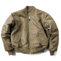 Blouson Bomber Vintage Court de Fabricant, Blouson Aviateur en Nylon de Haute Qualité pour Homme, Broderie de Logo Personnalisée, Manteau Pilote MA1 pour Homme