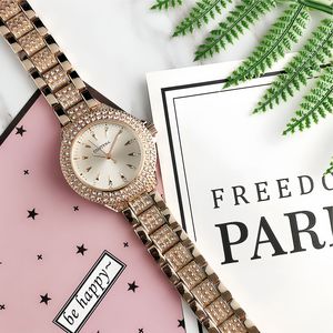 Montres en diamant pour femmes, montres élégantes pour dames, montres à quartz, bracelet en acier, résistantes à l'eau, montres décontractées - Product Image 3