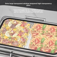 Réchaud alimentaire numérique intelligent pour buffet |   Plat à réchaud hydraulique en acier inoxydable pour hôtels et traiteurs