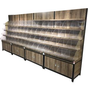 Estante de supermercado Estantería de madera para góndola de supermercado | Estante de supermercado personalizado de <span class=keywords><strong>metal</strong></span> Embalaje de cartón de exportación estándar 10PCs - Product Image 1