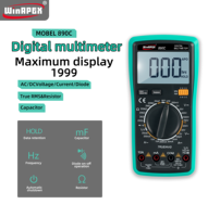 WinAPEX 890C Multimeter Digital True RMS Rentang Otomatis 6000 Hitungan Tegangan AC/DC Arus Resistansi Kapasitansi Frekuensi