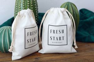 Custom Organic Muslin Cotton Calico <b>Drawstring</b> <b>Bag</b> <b>Small</b> Hemp Plain Shopping <b>Bag</b> - Product Image 2