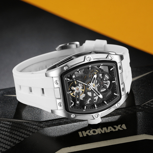 นาฬิกาข้อมือผู้ชาย Megir 2242G ตัวเรือนเหล็กทรงถังไวน์ ระบบตูร์บิญอง กลไกอัตโนมัติ หน้าปัดโปร่งแสง หรูหรา กันน้ำ 30 เมตร เรืองแสง - Product Image 4