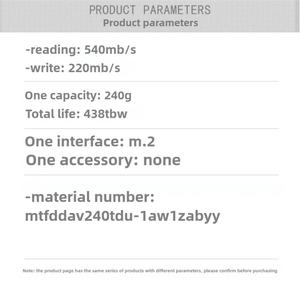 Berlaku untuk MICRON/Micron 5300BOOT 240G M.2 SATA 2280 Solid State Drive MTFDDAV240TDU5300 Boot Baru Asli Suita - Product Image 5