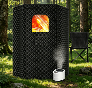 Sauna Portátil Plegable para Interiores y Exteriores con Vaporizador y Calentador - Product Image 1