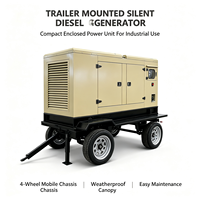 Generator Diesel Mobile 65KVA Dengan Kanopi Kedap Suara Set Generator Daya Utama Dengan AVR